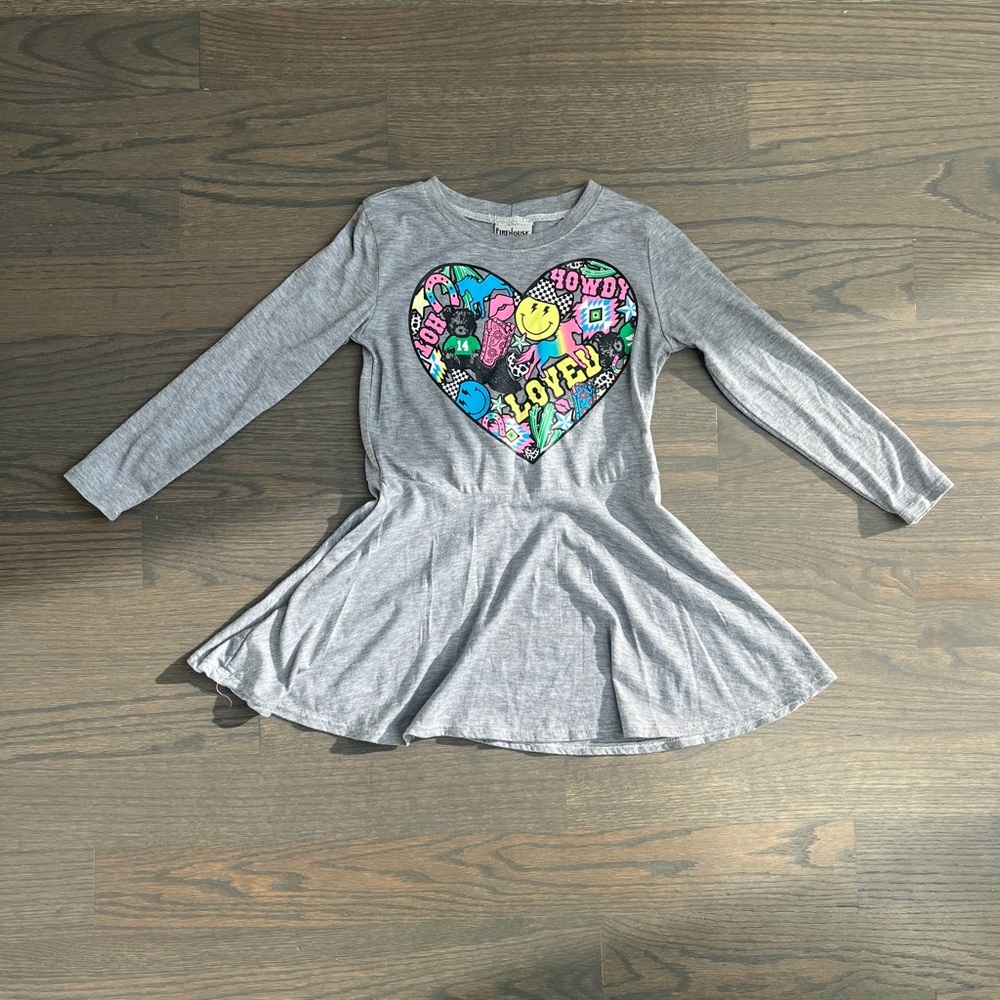 Gray Long Sleeve Dress Firehouse XS